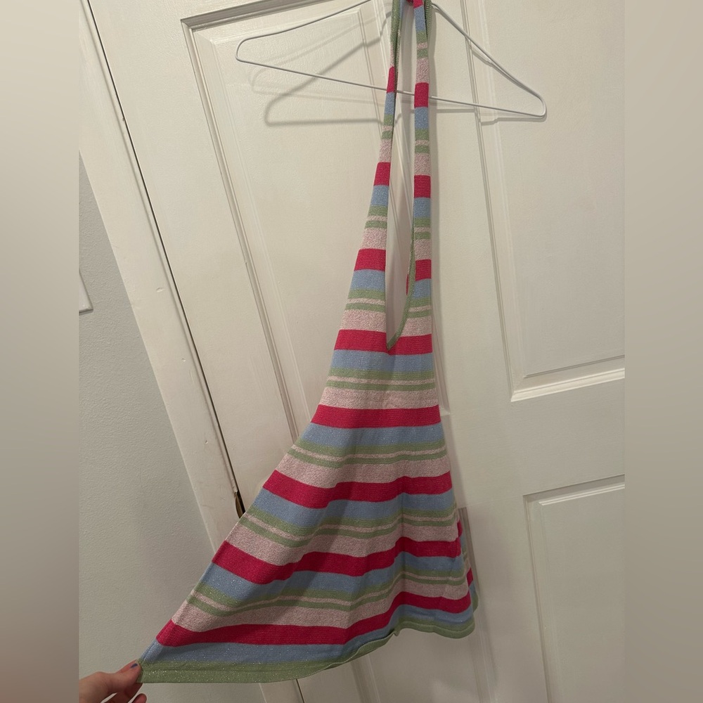 Multi Color Knit Mini Dress - Picture 5 of 6